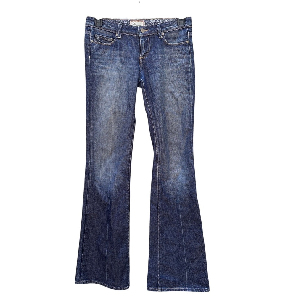 Paige Womens 28 Laurel Canyon Bootcut Jeans Blue Low Rise Stretch Made in USA